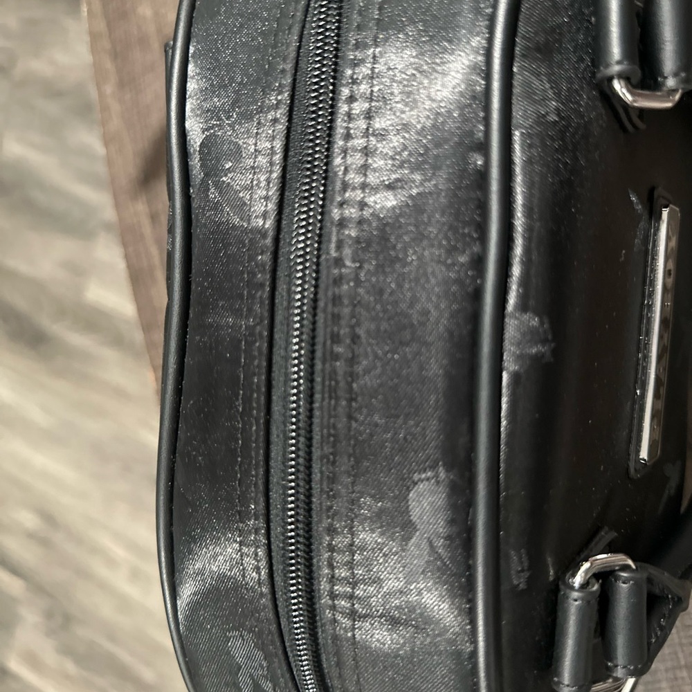 PLAYBOY Black Dome Satchel with White Piping - Picture 6 of 12